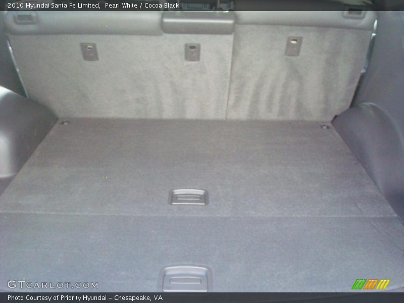 Pearl White / Cocoa Black 2010 Hyundai Santa Fe Limited