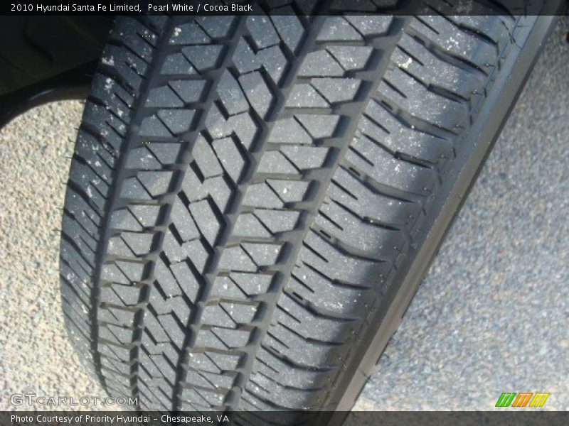 Pearl White / Cocoa Black 2010 Hyundai Santa Fe Limited