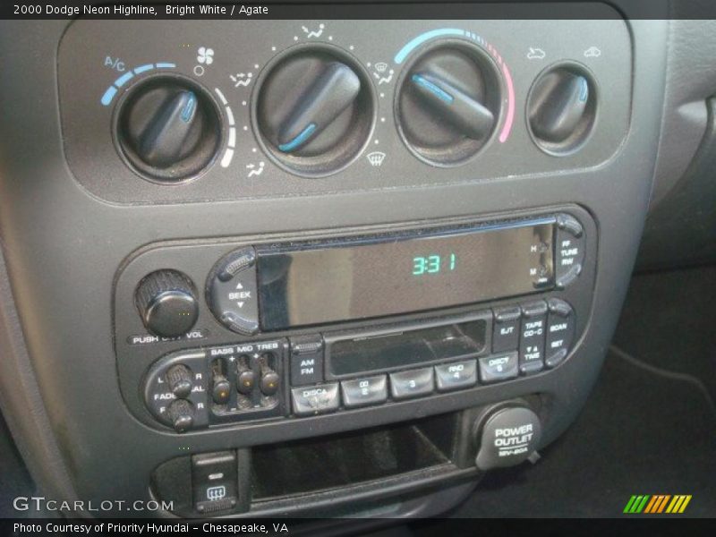 Bright White / Agate 2000 Dodge Neon Highline