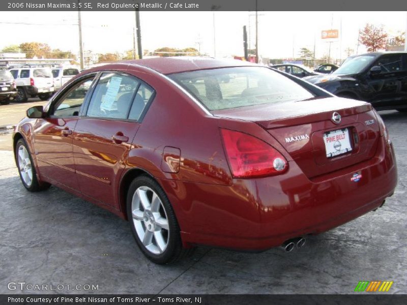Red Opulence Metallic / Cafe Latte 2006 Nissan Maxima 3.5 SE
