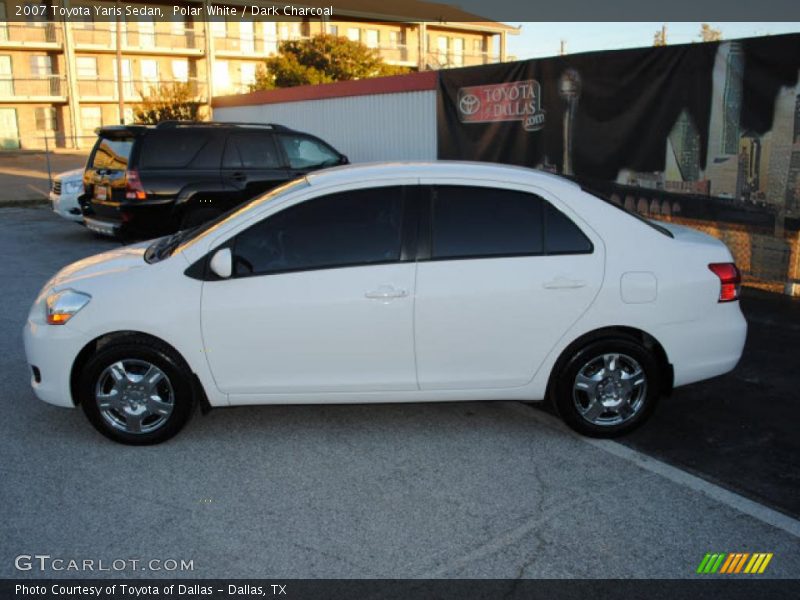 Polar White / Dark Charcoal 2007 Toyota Yaris Sedan