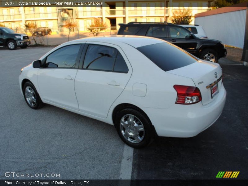 Polar White / Dark Charcoal 2007 Toyota Yaris Sedan
