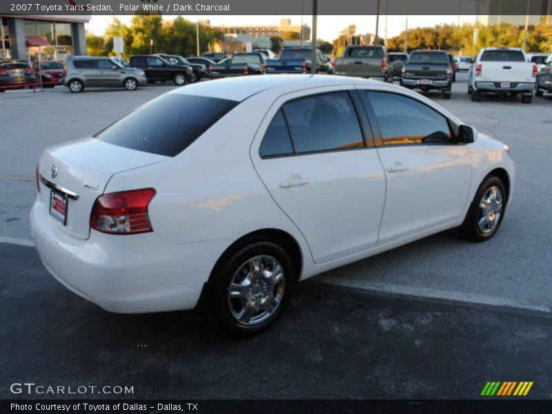 Polar White / Dark Charcoal 2007 Toyota Yaris Sedan