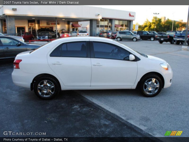 Polar White / Dark Charcoal 2007 Toyota Yaris Sedan