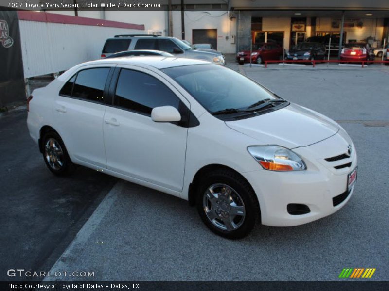 Polar White / Dark Charcoal 2007 Toyota Yaris Sedan