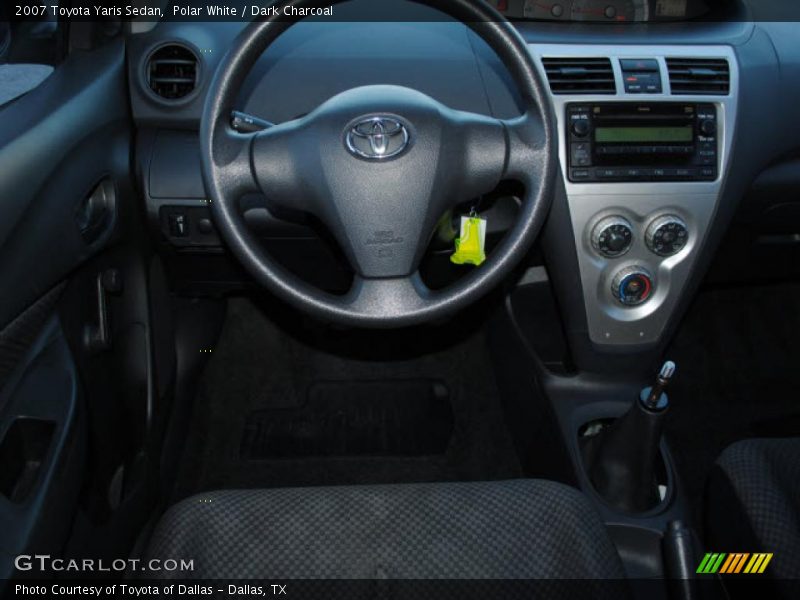 Polar White / Dark Charcoal 2007 Toyota Yaris Sedan