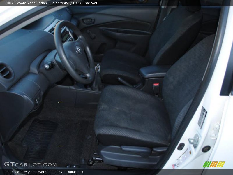 Polar White / Dark Charcoal 2007 Toyota Yaris Sedan