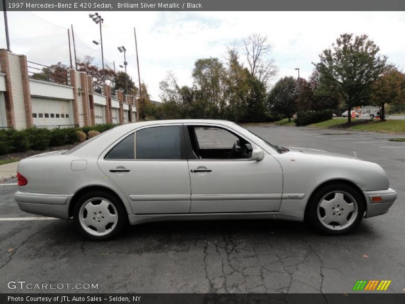 Brilliant Silver Metallic / Black 1997 Mercedes-Benz E 420 Sedan