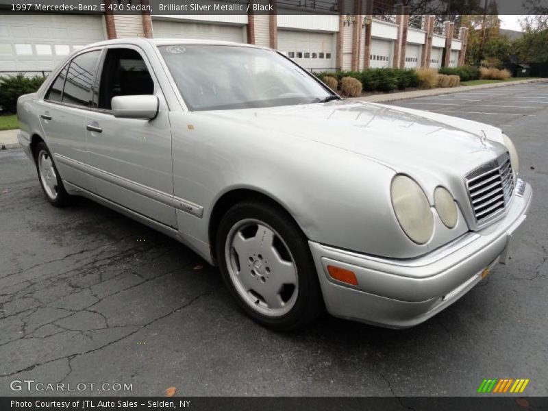 Brilliant Silver Metallic / Black 1997 Mercedes-Benz E 420 Sedan