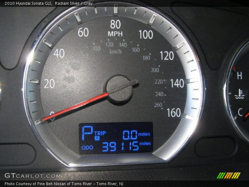 Radiant Silver / Gray 2010 Hyundai Sonata GLS