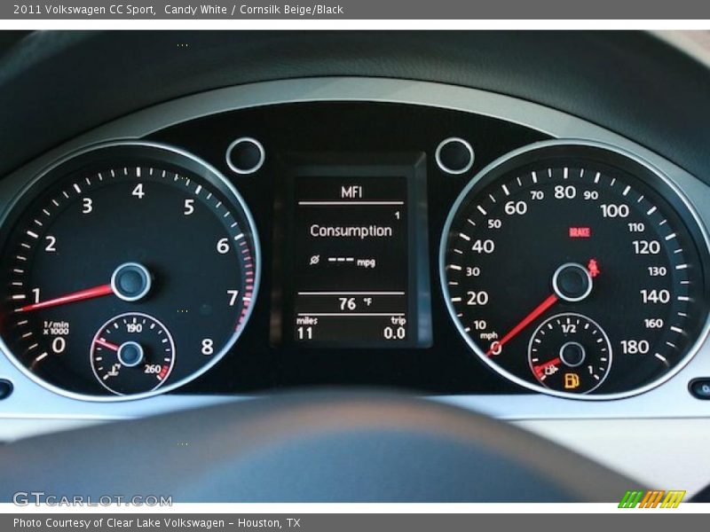 Candy White / Cornsilk Beige/Black 2011 Volkswagen CC Sport