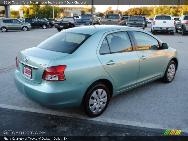 Jade Sea Metallic / Dark Charcoal 2010 Toyota Yaris Sedan