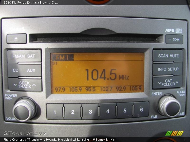 Controls of 2010 Rondo LX