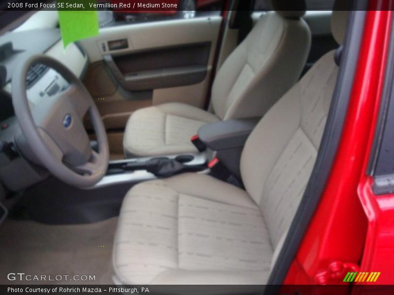 Vermillion Red / Medium Stone 2008 Ford Focus SE Sedan