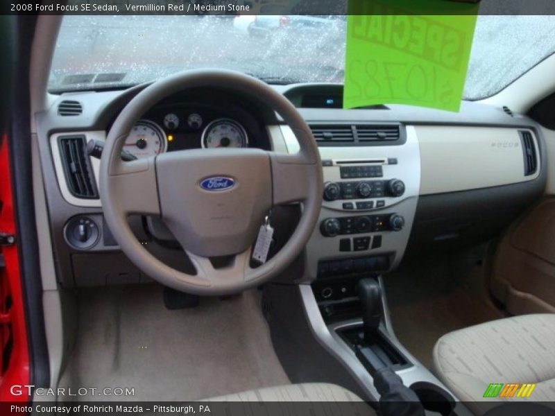 Vermillion Red / Medium Stone 2008 Ford Focus SE Sedan