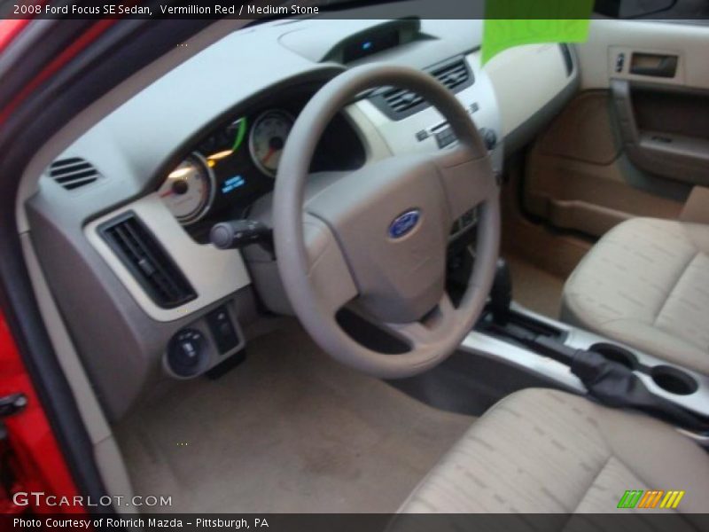 Vermillion Red / Medium Stone 2008 Ford Focus SE Sedan