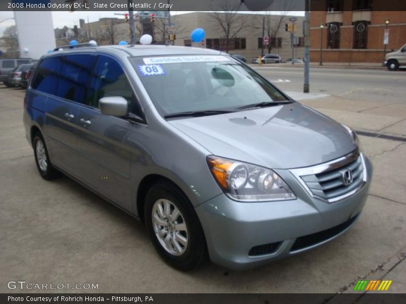 Slate Green Metallic / Gray 2008 Honda Odyssey EX-L