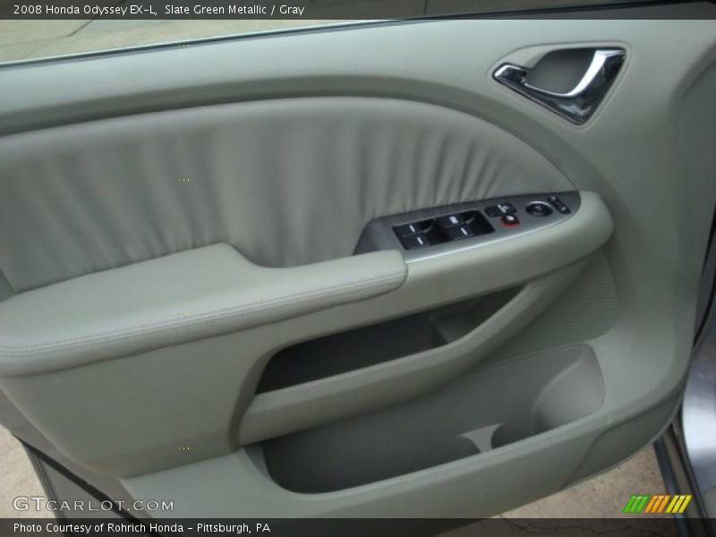 Slate Green Metallic / Gray 2008 Honda Odyssey EX-L