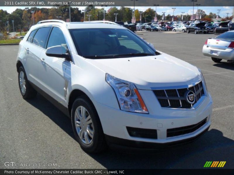 Platinum Ice Tricoat / Shale/Brownstone 2011 Cadillac SRX FWD