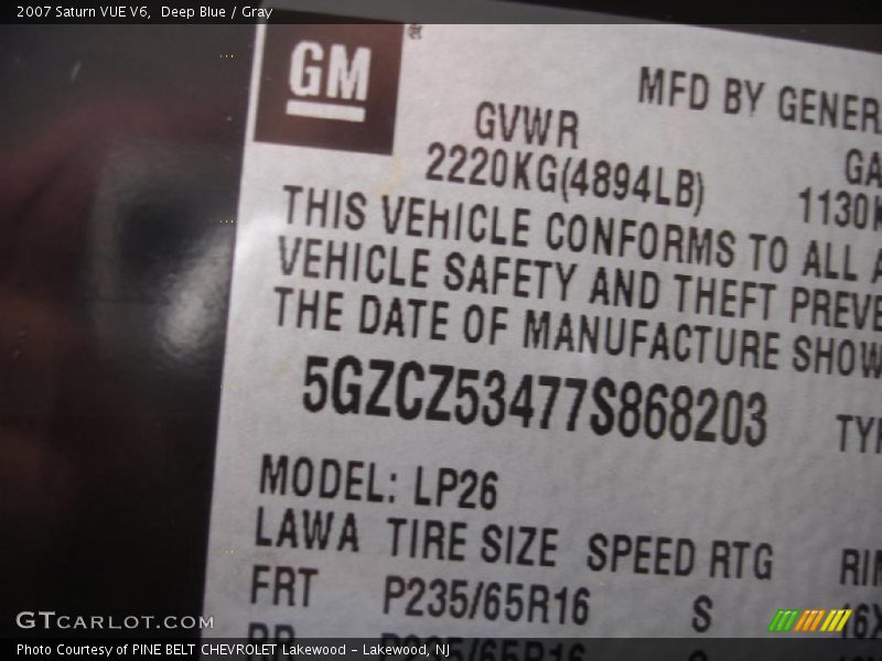 Deep Blue / Gray 2007 Saturn VUE V6