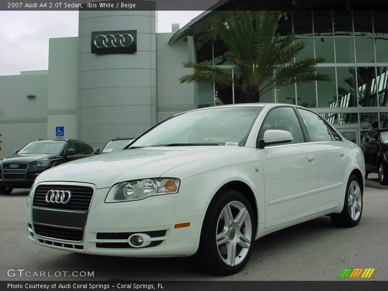 Ibis White / Beige 2007 Audi A4 2.0T Sedan