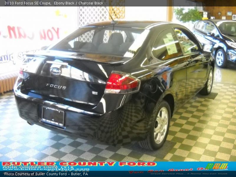 Ebony Black / Charcoal Black 2010 Ford Focus SE Coupe