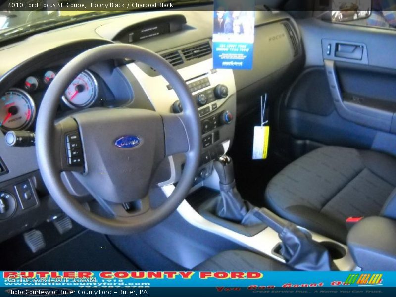 Ebony Black / Charcoal Black 2010 Ford Focus SE Coupe