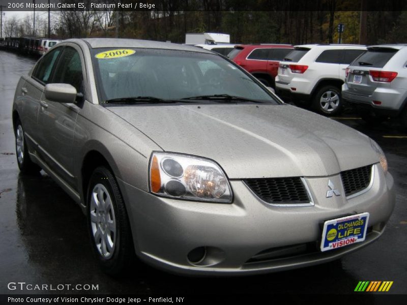 Platinum Pearl / Beige 2006 Mitsubishi Galant ES
