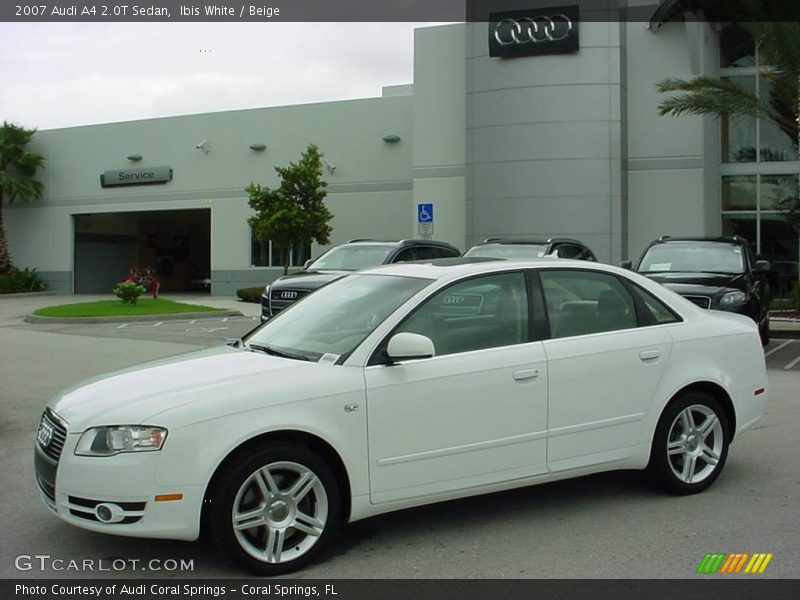 Ibis White / Beige 2007 Audi A4 2.0T Sedan