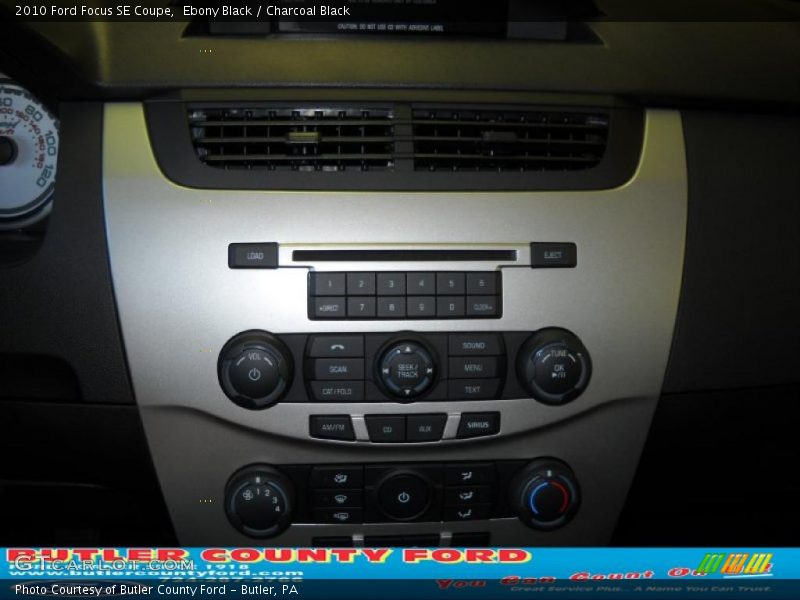 Ebony Black / Charcoal Black 2010 Ford Focus SE Coupe