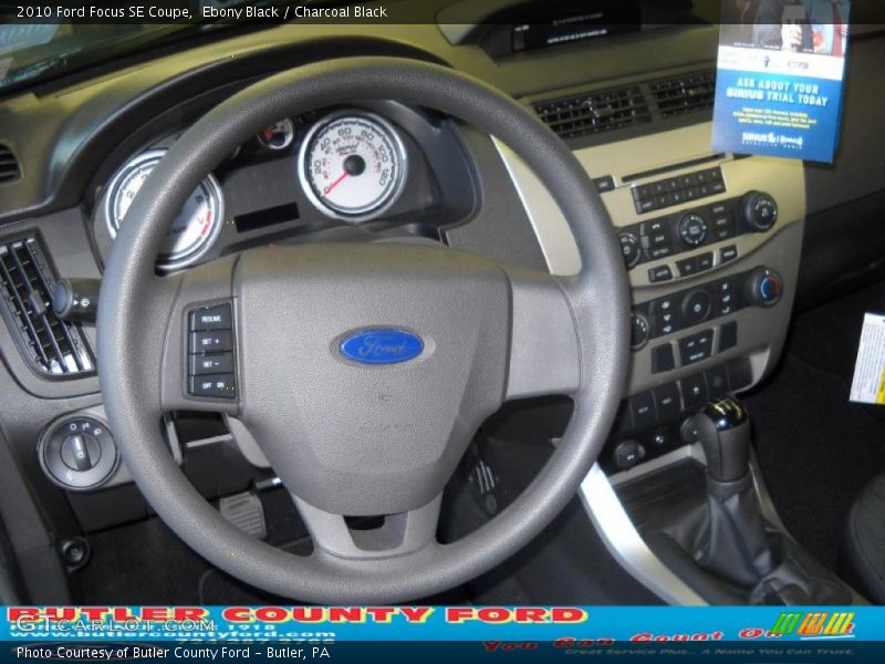 Ebony Black / Charcoal Black 2010 Ford Focus SE Coupe
