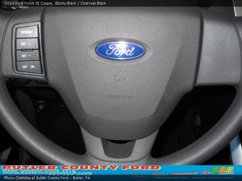 Ebony Black / Charcoal Black 2010 Ford Focus SE Coupe