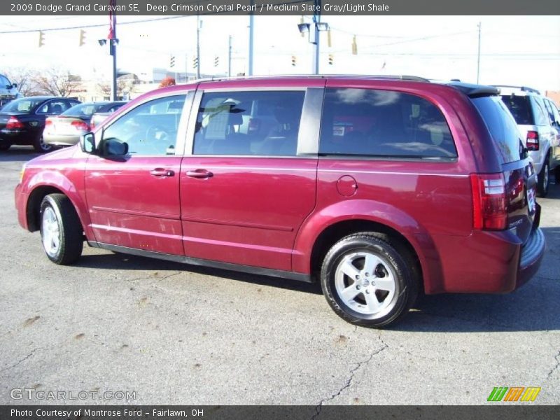 Deep Crimson Crystal Pearl / Medium Slate Gray/Light Shale 2009 Dodge Grand Caravan SE