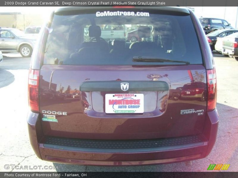 Deep Crimson Crystal Pearl / Medium Slate Gray/Light Shale 2009 Dodge Grand Caravan SE