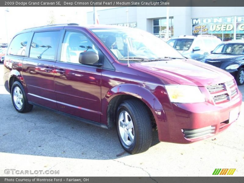 Deep Crimson Crystal Pearl / Medium Slate Gray/Light Shale 2009 Dodge Grand Caravan SE
