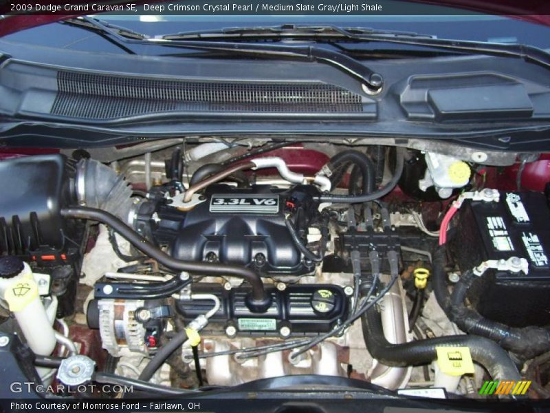 Deep Crimson Crystal Pearl / Medium Slate Gray/Light Shale 2009 Dodge Grand Caravan SE