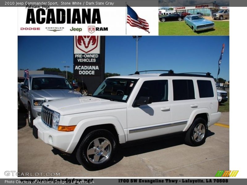 Stone White / Dark Slate Gray 2010 Jeep Commander Sport