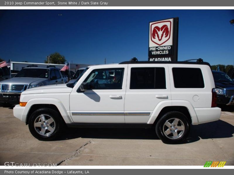 Stone White / Dark Slate Gray 2010 Jeep Commander Sport