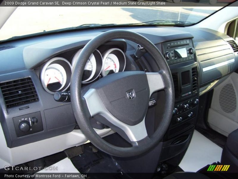 Deep Crimson Crystal Pearl / Medium Slate Gray/Light Shale 2009 Dodge Grand Caravan SE