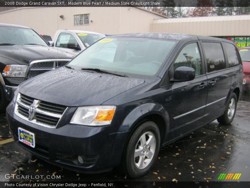Modern Blue Pearl / Medium Slate Gray/Light Shale 2008 Dodge Grand Caravan SXT
