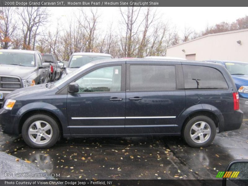 Modern Blue Pearl / Medium Slate Gray/Light Shale 2008 Dodge Grand Caravan SXT