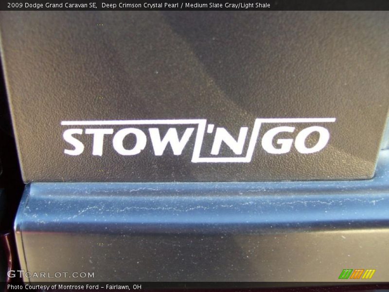 Deep Crimson Crystal Pearl / Medium Slate Gray/Light Shale 2009 Dodge Grand Caravan SE