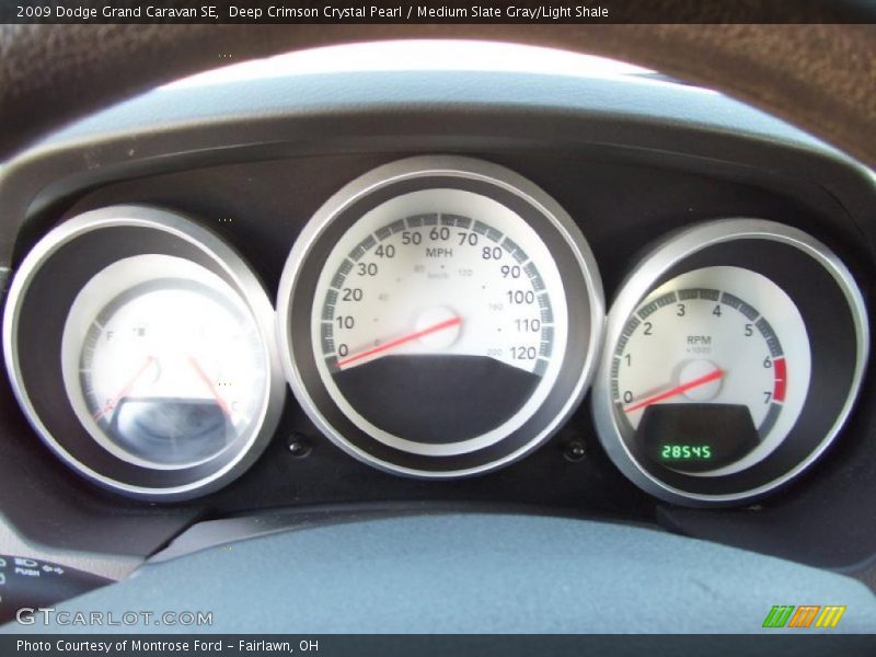 Deep Crimson Crystal Pearl / Medium Slate Gray/Light Shale 2009 Dodge Grand Caravan SE
