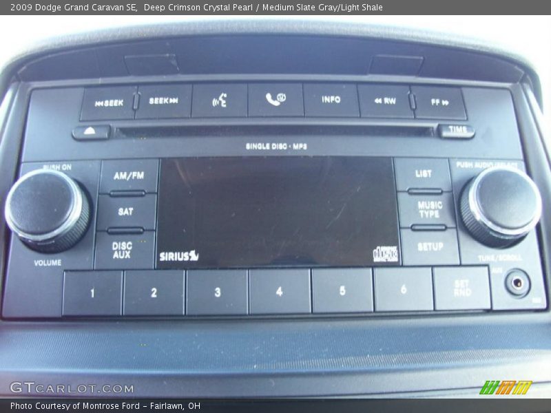 Deep Crimson Crystal Pearl / Medium Slate Gray/Light Shale 2009 Dodge Grand Caravan SE