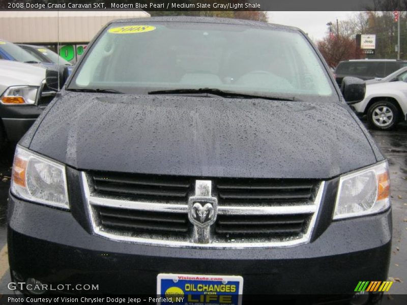 Modern Blue Pearl / Medium Slate Gray/Light Shale 2008 Dodge Grand Caravan SXT