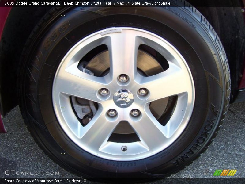 Deep Crimson Crystal Pearl / Medium Slate Gray/Light Shale 2009 Dodge Grand Caravan SE