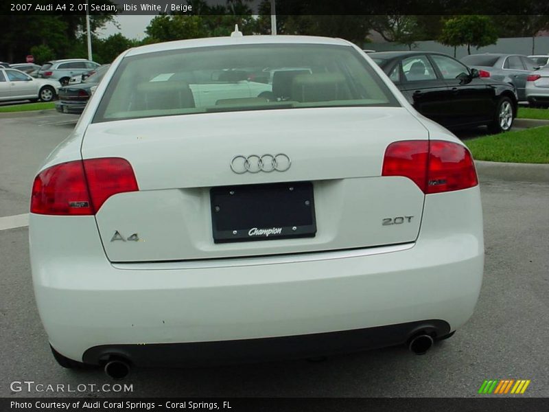Ibis White / Beige 2007 Audi A4 2.0T Sedan