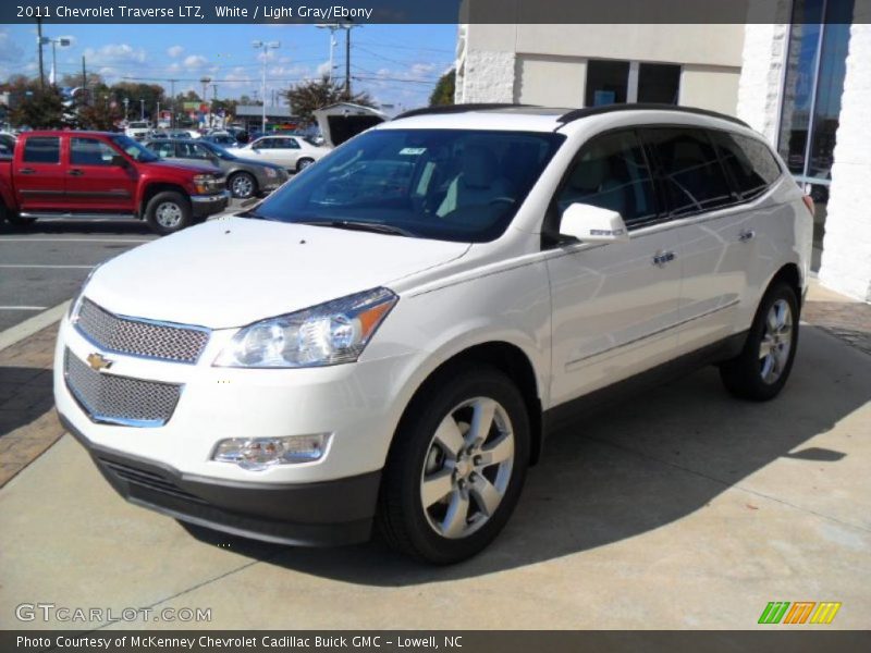 White / Light Gray/Ebony 2011 Chevrolet Traverse LTZ