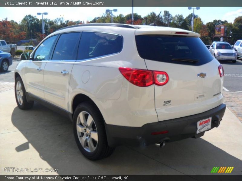 White / Light Gray/Ebony 2011 Chevrolet Traverse LTZ