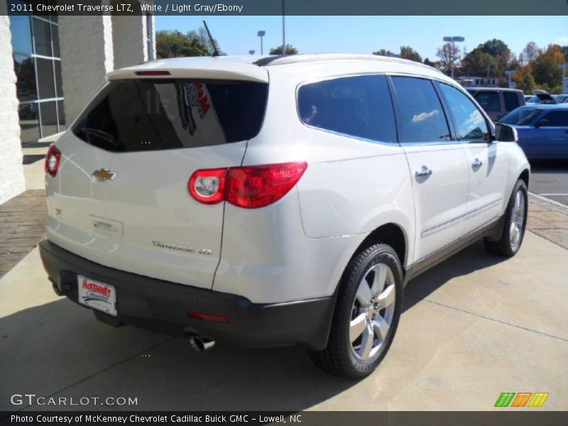 White / Light Gray/Ebony 2011 Chevrolet Traverse LTZ